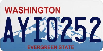WA license plate AYI0252