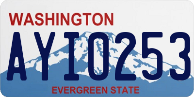 WA license plate AYI0253