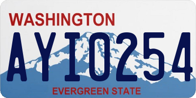WA license plate AYI0254