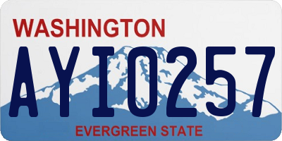 WA license plate AYI0257
