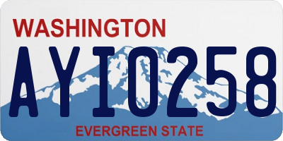 WA license plate AYI0258