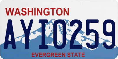 WA license plate AYI0259