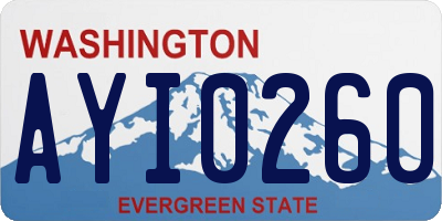 WA license plate AYI0260