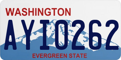 WA license plate AYI0262