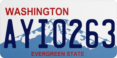 WA license plate AYI0263