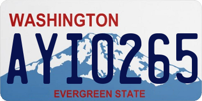 WA license plate AYI0265