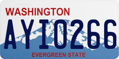 WA license plate AYI0266