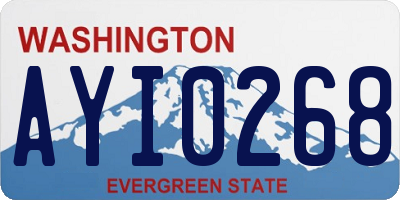 WA license plate AYI0268