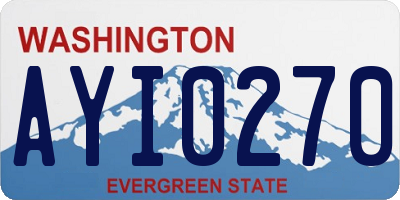 WA license plate AYI0270