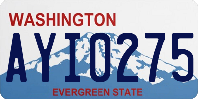 WA license plate AYI0275
