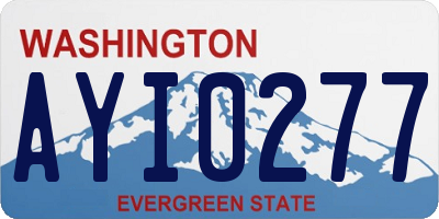 WA license plate AYI0277
