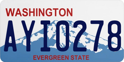 WA license plate AYI0278