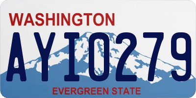 WA license plate AYI0279