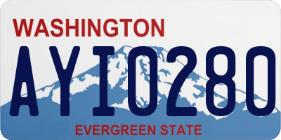 WA license plate AYI0280