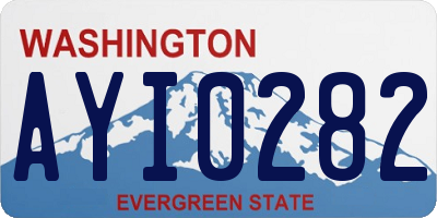 WA license plate AYI0282
