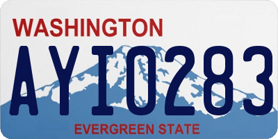 WA license plate AYI0283