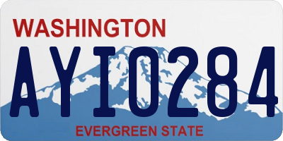 WA license plate AYI0284