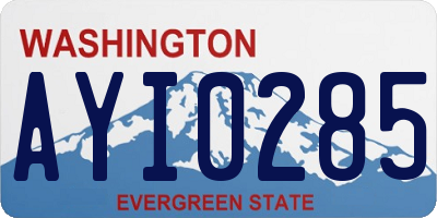 WA license plate AYI0285