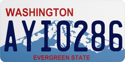 WA license plate AYI0286