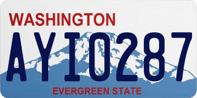 WA license plate AYI0287