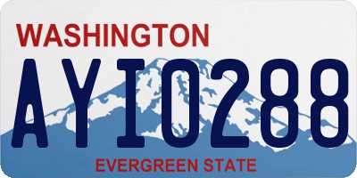 WA license plate AYI0288