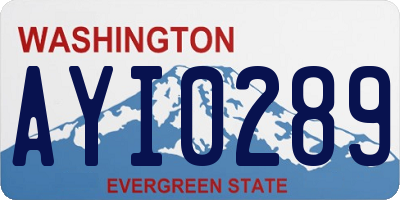 WA license plate AYI0289