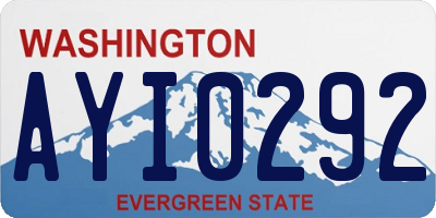 WA license plate AYI0292