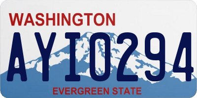 WA license plate AYI0294