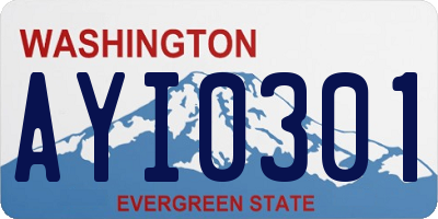WA license plate AYI0301