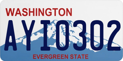 WA license plate AYI0302