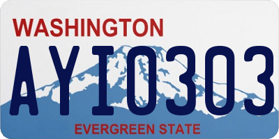 WA license plate AYI0303