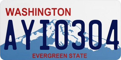 WA license plate AYI0304