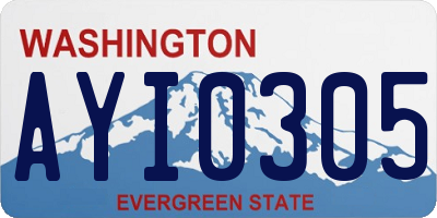WA license plate AYI0305
