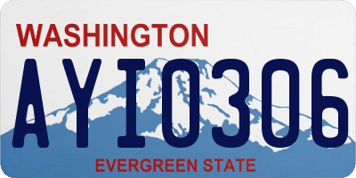 WA license plate AYI0306
