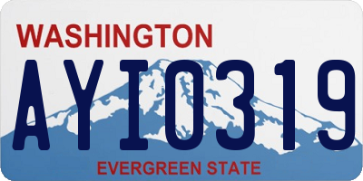 WA license plate AYI0319