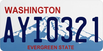 WA license plate AYI0321