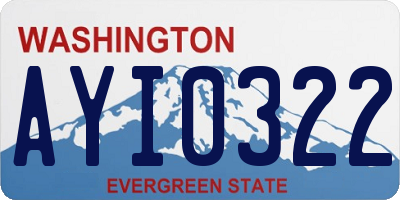 WA license plate AYI0322