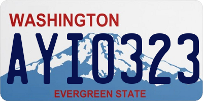WA license plate AYI0323