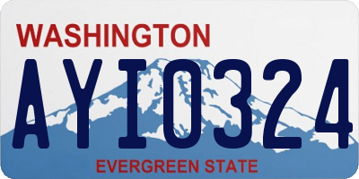 WA license plate AYI0324