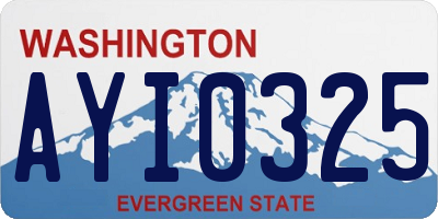 WA license plate AYI0325
