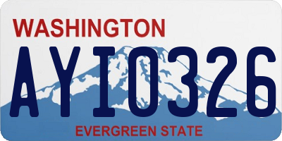 WA license plate AYI0326