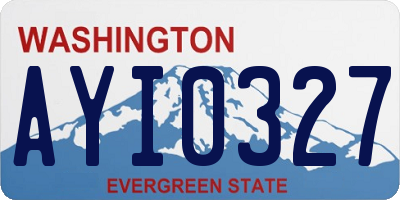 WA license plate AYI0327