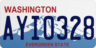 WA license plate AYI0328