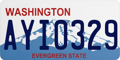 WA license plate AYI0329