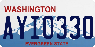 WA license plate AYI0330