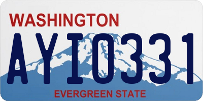 WA license plate AYI0331