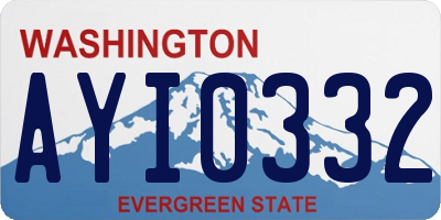 WA license plate AYI0332