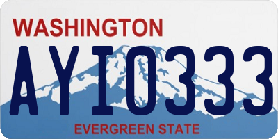 WA license plate AYI0333