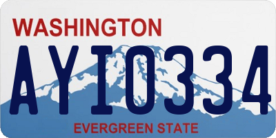 WA license plate AYI0334