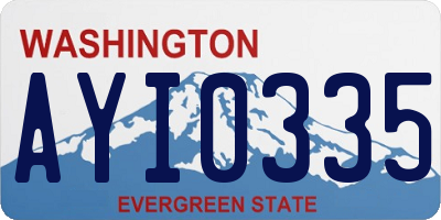 WA license plate AYI0335